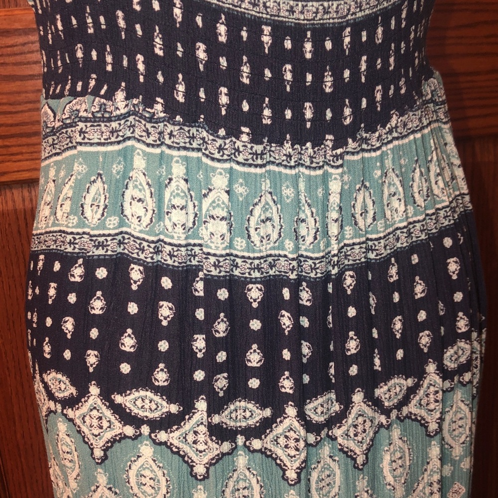Pink Republic Patterned Maxi Dress in Teal and Navy - Picture 6 of 9